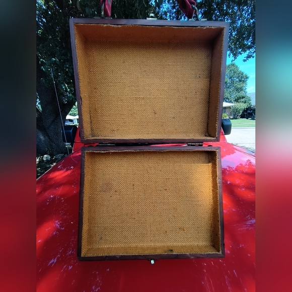 Vintage Wooden School Purse* Lunch Box - Picture 6 of 11